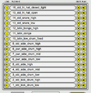 Virtually Everybody Tenori-on User 2 sample list